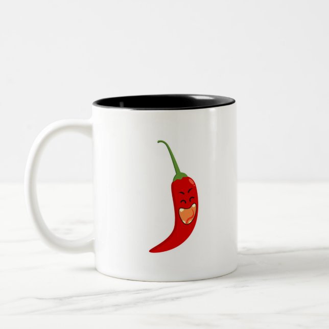 Red Chilli Two-Tone Coffee Mug (Left)