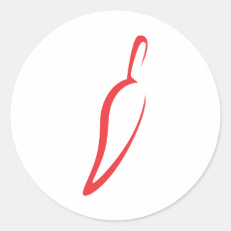 Red Chilli Vegetable Icon Classic Round Sticker