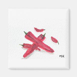 Red chillies magnet