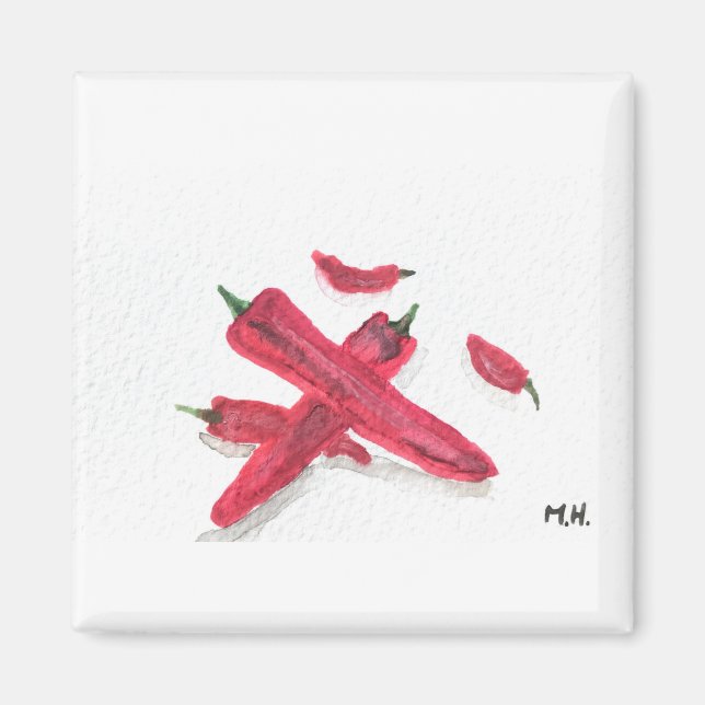 Red chillies magnet (Front)