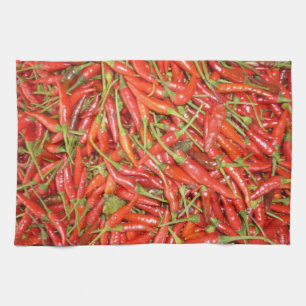 red chillies tea towel