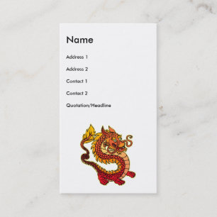 Red Chinese Dragon Business Cards