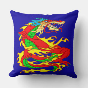 Red Chinese Dragon Cushion
