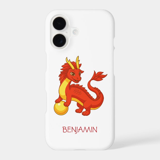 Red Chinese Dragon Custom Name (Back)