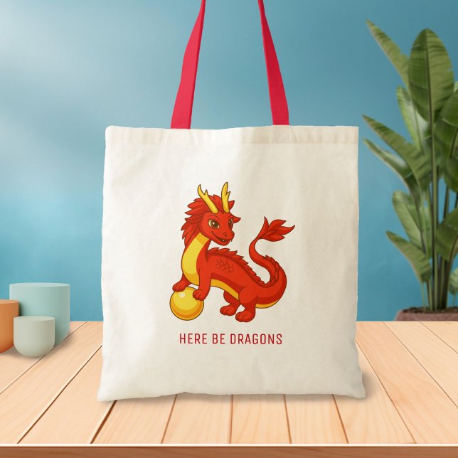 Red Chinese Dragon Tote Bag (Creator Uploaded)