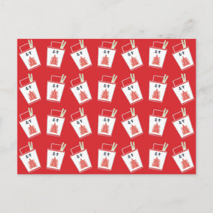 Red Chinese Take Out Postcard