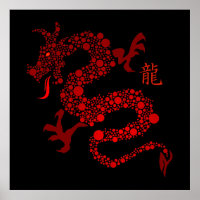 Red Chinese Year of the Dragon
