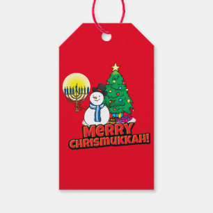 Red Chrismukkah Gift Tags