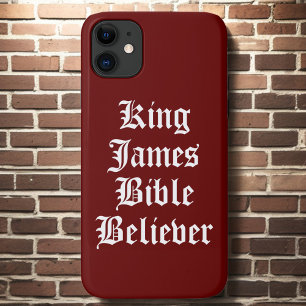 Red Christian Faith King James Bible Believer iPhone 11 Case