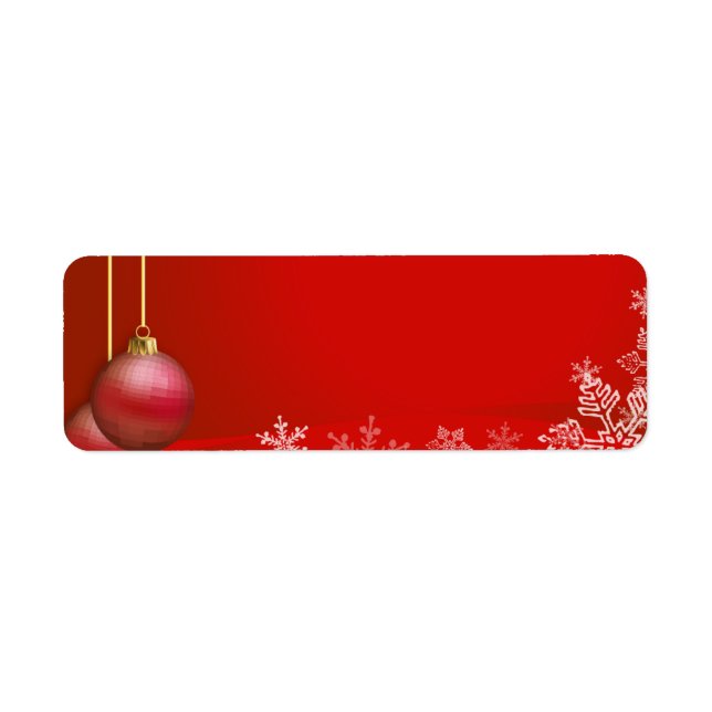 Red Christmas Address Labels (Front)