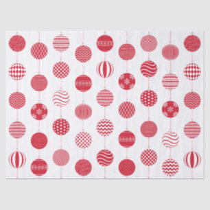 Red Christmas Ball Pattern Tissue Paper