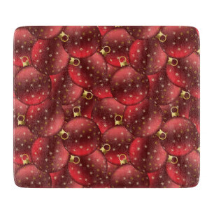Red Christmas balls Cutting Board
