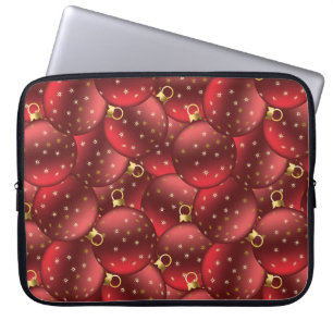 Red Christmas balls Laptop Sleeve
