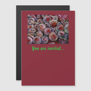 Red Christmas Balls Magnetic Invitation