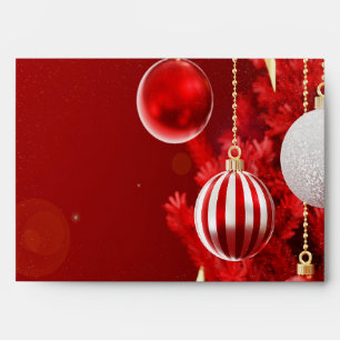 Red Christmas Balls,Tree Envelope
