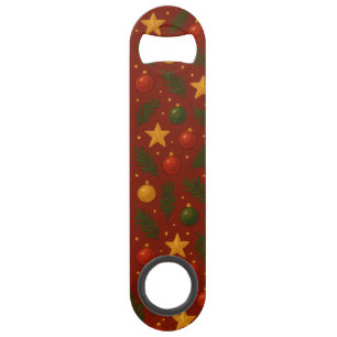Red Christmas Bar Key – Classic Holiday Bottle 