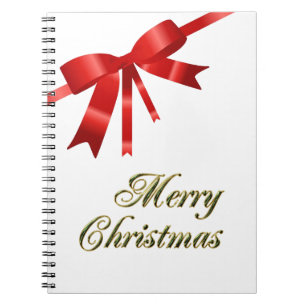 Red Christmas Bow Notebook