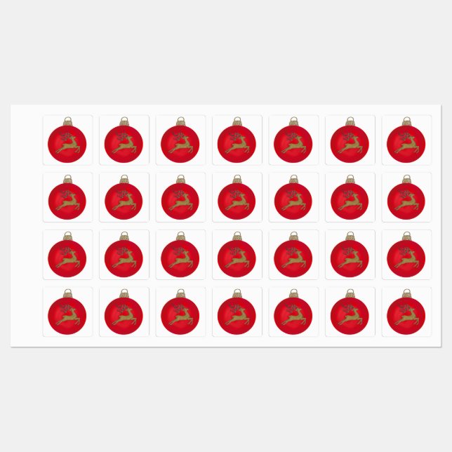RED CHRISTMAS BUBBLE (Sheet)