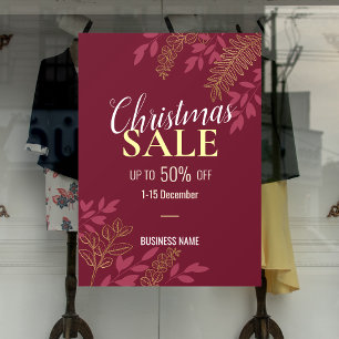 Red Christmas Business Sale Business Promotion Ads