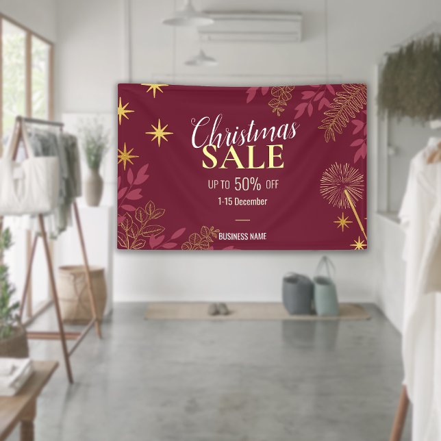Red Christmas Business Sale Promotional Ads Banner (Red Christmas Business Sale Business Promotion Ads Banner)