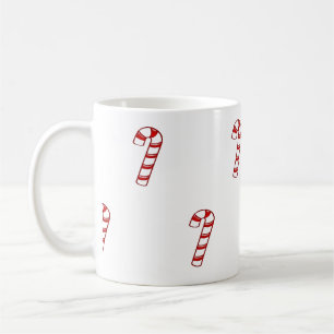 Red Christmas Candy Canes Coffee Mug