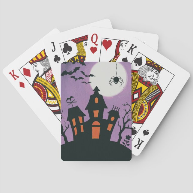 Red Christmas Decoration Joy Playing Cards (Back)