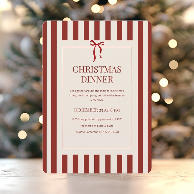 Red Christmas Dinner Invitation (Creator Uploaded)