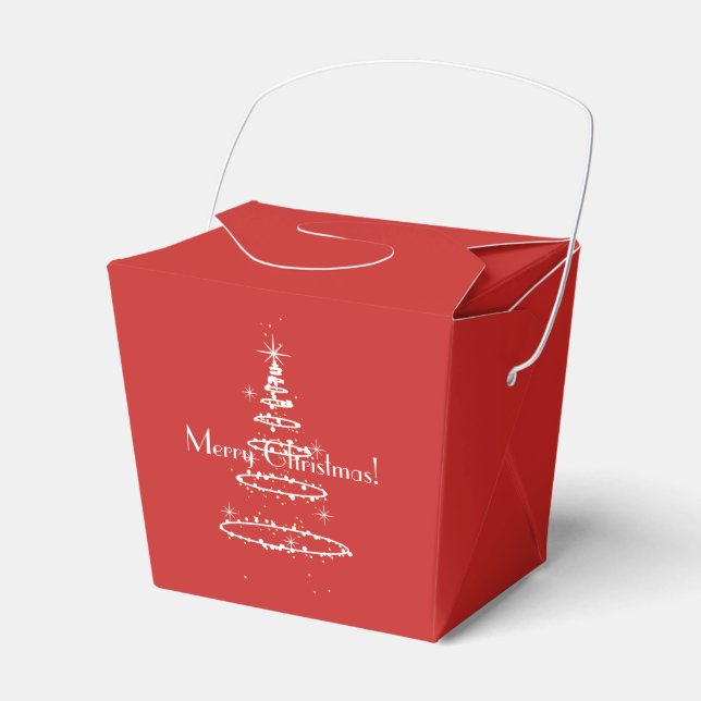 Red Christmas Favour Box (Front Side)