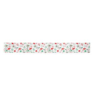 Red Christmas Flamingo Multi ribbon Satin Ribbon