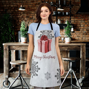 Red Christmas Gift Holiday Apron