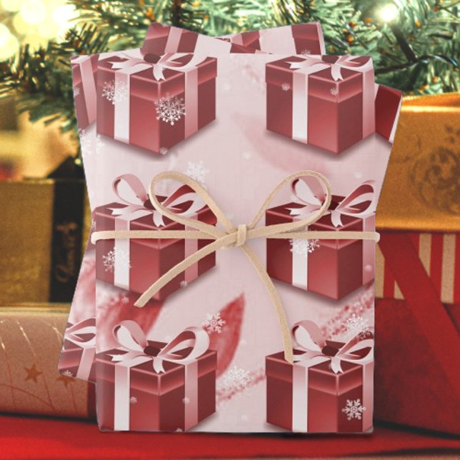 Red Christmas Gift Wrapping Paper (Red Christmas Gift Wrapping Paper)