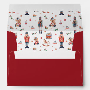 Red Christmas Holiday Return Address Envelope