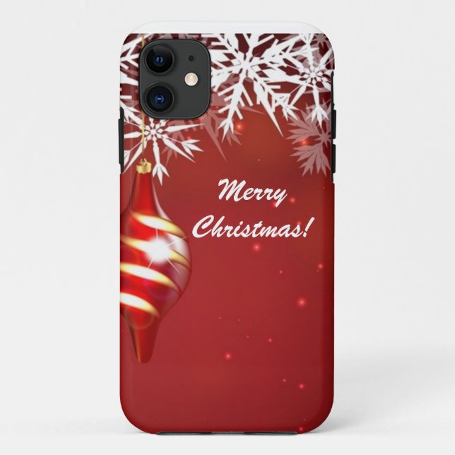 Red Christmas iPhone Case (Back)