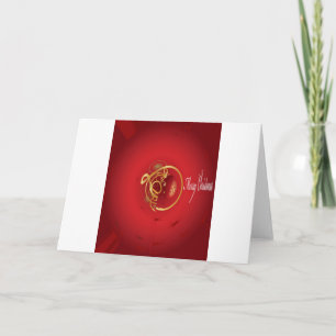 Red Christmas Jingle Bells Have a Blessed Nice Day Holiday Card