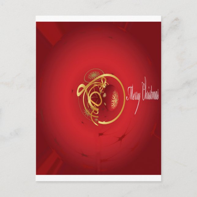 Red Christmas Jingle Bells Have a Blessed Nice Day Holiday Postcard (Front)