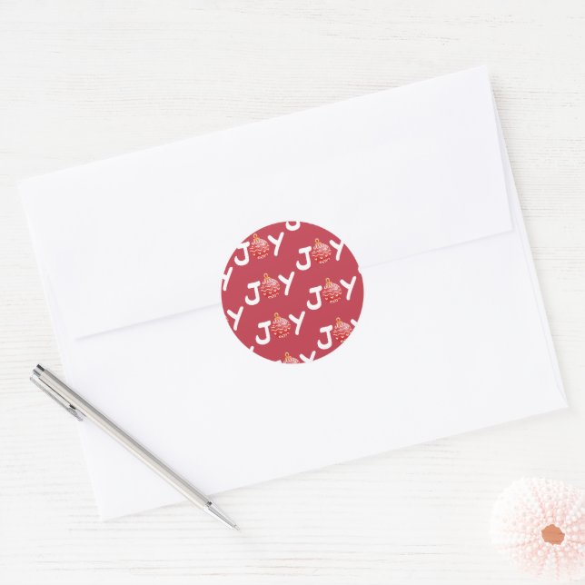 Red Christmas Joy Envelope Seal  (Envelope)