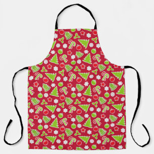 Red Christmas Kitchen Apron Gift
