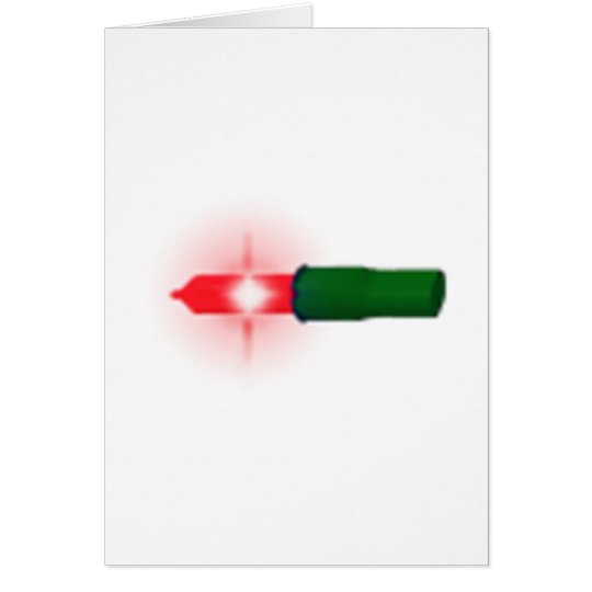 Red Christmas Light Bulb Card