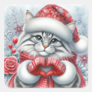 Red Christmas Love Sticker