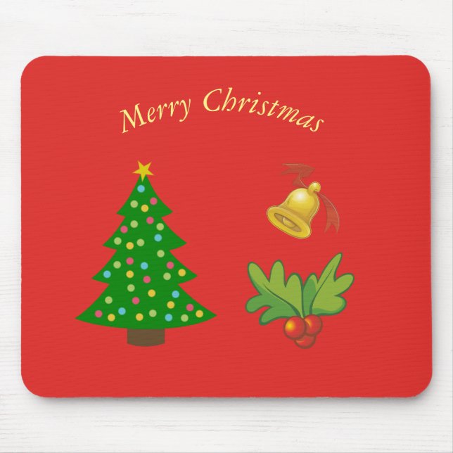 Red Christmas Mouse Pad (Front)