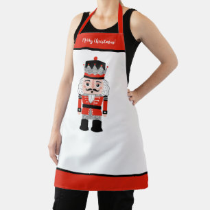 Red Christmas Nutcracker Baking Apron