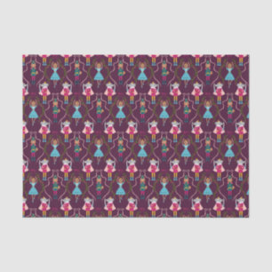 Red Christmas Nutcracker Pattern Tissue Paper