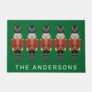 Red Christmas Nutcrackers  Doormat
