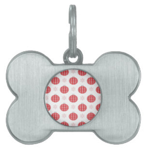 Red christmas ornaments pet tag