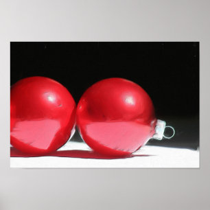 Red Christmas Ornaments poster