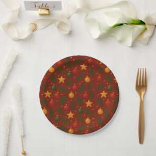 Red Christmas Paper Plates – Classic Holiday Party