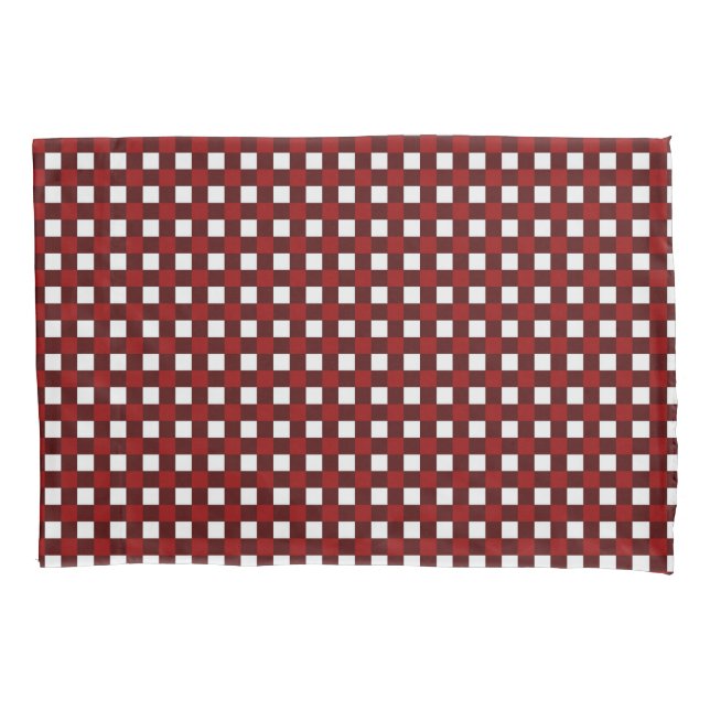 Red Christmas Pattern Fleece Blanket Pillowcase (Front)