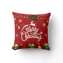 red christmas pillow