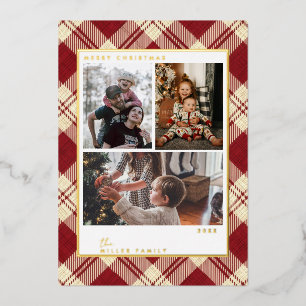 Red Christmas Plaid Holiday Cards