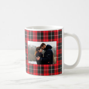 Red Christmas Plaid Photo Mug
